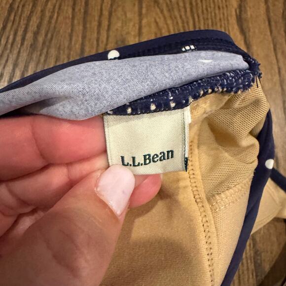 LL Bean Womens Blue Polka Dot Racerback Babydoll Tankini Swim Top Size Medium - Picture 6 of 6